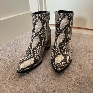 Madden Girl snake skin booties